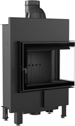 KRATKI Lucy Slim Holzbefeuerter Kamineinsatz Lufteinlass BImSchV 2 konform Stahl Thermotec Auskleidung Glasscheibe rechtsseitig 8 kw 128,2x78,1 cm Thermischer Wirkungsgrad 83