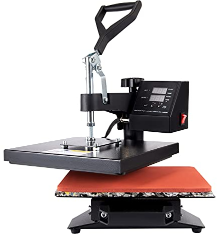 CREWORKS Transferpresse 30x25cm Hitzepresse Heat Press Heißpresse Maschine 360 Grad Drehung Mulitifunktional Textilpresse für T-Shirts Textildruck