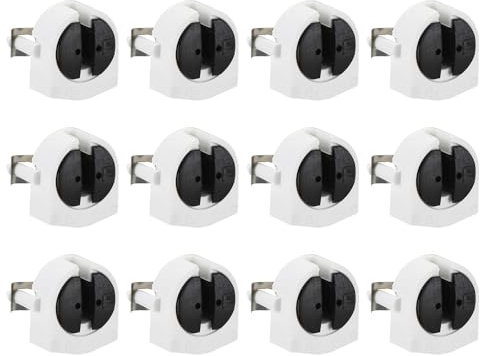 PATIKIL Lampada Presa Tubi Fluorescenti T5, 22x26x17mm, 12Pz | Portalampada/G5 Lampada Fluorescente Attacco, Presa 500V Non Shunted, Tipo di Attacco a Girare, Sostituzione