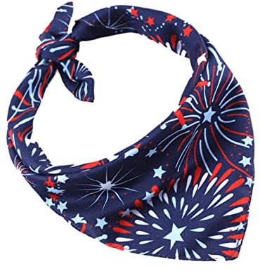 Angoily 1stück Amerikanische Flagge Haustier Bandana Dreieckige Hundeschal Für Feste Waschbar Farbenfrohes Design Für Haustiere Die Stilvoll Und Sauber Bleiben Möchten
