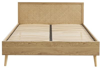 BAÏTA Doppelbett INES Rattan 160 x 200 cm Lattenrost inkl