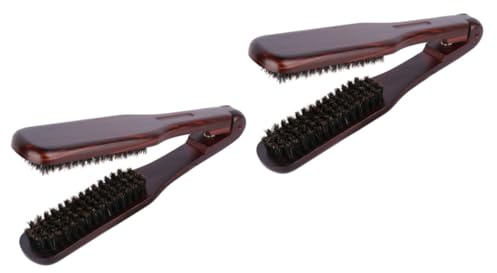 minkissy 2stücke Clamp Haarbürste Aus Holz Doppelseitiger Haarglätter Und Stylingkamm Anti- Haarpflegewerkzeug Für Glattes Haar Zum Frisieren Und Stylen Von Frisuren