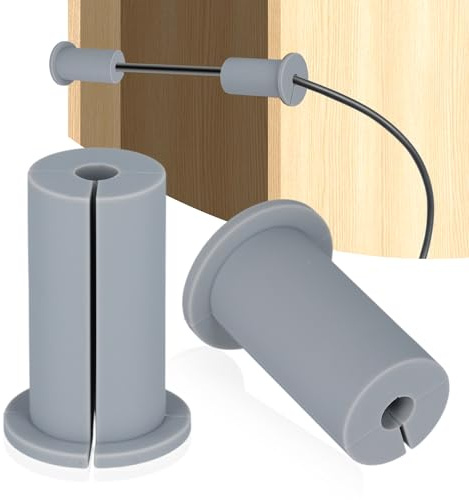 2pcs Cable Feed Through Bushings for Starlink for 1 Wall Hole, Ethernet Cable Wall Grommet for Cables Wall Grommet for Starlink Cable Routers and Ethernet Adapters (Grey)