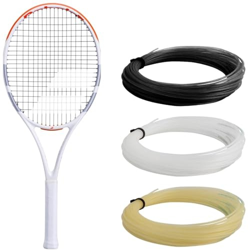 Babolat - Tennisschläger, Evo Strike Gen2 besaitet, Standardgröße, Weiß/Blau, Graphit, Entwickelt für Kontrolle und Power, Ideal für Gelegenheits- bis regelmäßige Spieler
