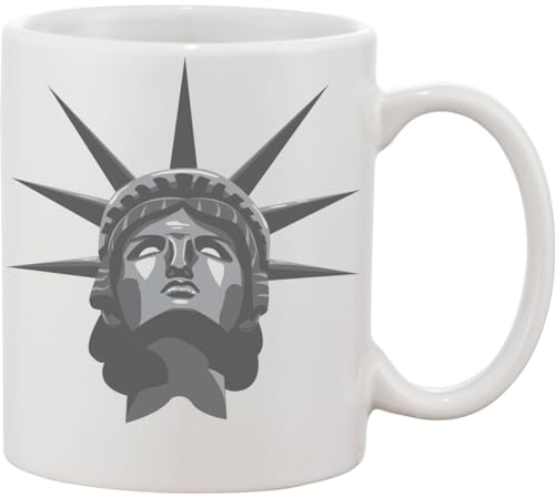 Functon+ Portrait of The Statue of Liberty Ceramic Mug White