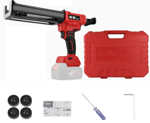 Akku Kartuschenpresse Kompatibel mit Makita 21V Akku, Dual Component Akku Kartuschenpresse mit 6 Geschwindigkeiten und LED-Licht, Silikonspritze für Abdichten, Spachteln, Abdichten(Keine Batterien)