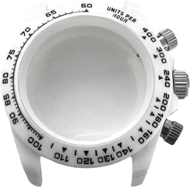 Osmond 39 mm glas klockfodral med kvartsrörelse fodral VK63 bärbar klocka tillbehör-blå, Vit