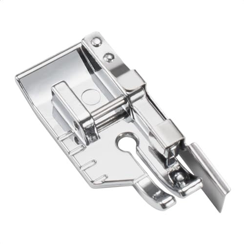 FIKLOTA Nähfuß mit Kantenführung für Nähmaschinen mit niedrigem Schaft, zum Aufstecken von Singer, Brother, Janome, Juki, Babylock, Elna, Kenmore, White, Necchi, und mehr, 0,6 cm
