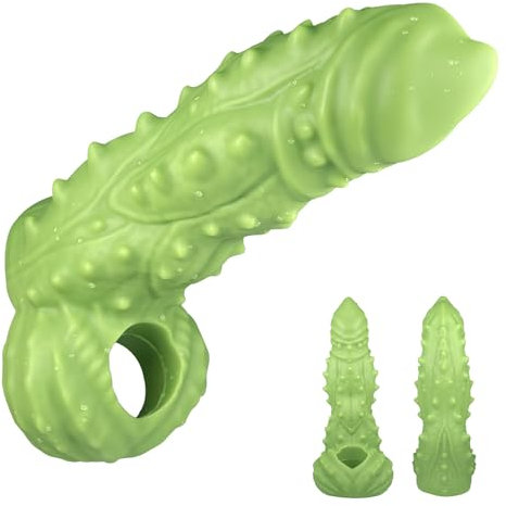 TDLPlus Penishülle aus Silikon – große dehnbare Penisverlängerung & Penisvergrößerung mit elastischem Penisring, hautfreundliches Sexspielzeug für Männer & Paare, Penis Sleeve wiederverwendbar diskret