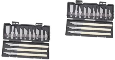 NUOBESTY 2 Sätze Schnitz Messer Set Präzisionsmesser Hobby-gebrauchsmesser Schneidmesser Hobbymesser Für Präzisionshandwerk Craft Hobby Gebrauchsmesser Schnitzmesser Edelstahl Und Abs