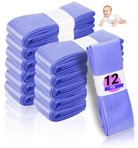 PESLNG LitterLocker Refill Bags for Cat Litter, Nappy Bin Refill Cassettes, Litter Locker Refill Cassette Compatible with Angelcare, Tommee Tippee, Octagonal Nappy Bin, Pack of 12