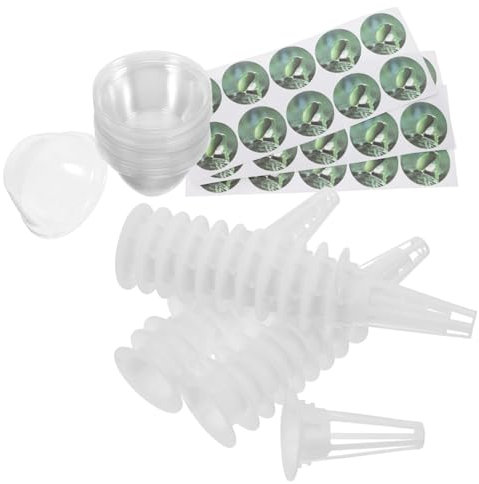 JOINPAYA Set da 30 Set Kit di Coltivazione Chiaro vivaio Kit per la germinazione del Barattolo Kit per la germinazione dei germogli di soia plastica Transparent