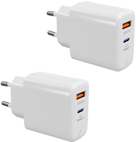 2 Stück 30W USB C Ladegerät, 2-Port [USB-C + USB-A] USBC Power Adapter für iPhone 17 16 15 14 Pro Max, iPad Pro/Air, Samsung S25 S24 S23, Google Handys Charger PD 3.0 Schnellladegerät Stecker Netzteil