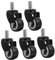 FOYTOKI 5Pcs Office Chair Wheels All Swivel Design for Smooth Movement Quiet Rolling Casters for Home Furniture and Gaming Chairs