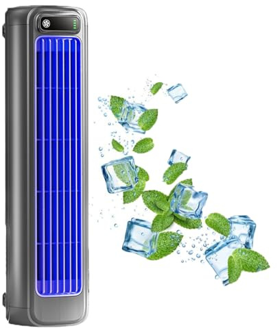 Pesmory RafraîChisseur,Pesmory Rafraichisseur,Pesmory Climatiseur,Air Conditionné Portable,Climatiseur Portable,Silencieux Et 3 Vitesses,Rechargeable (Gris)