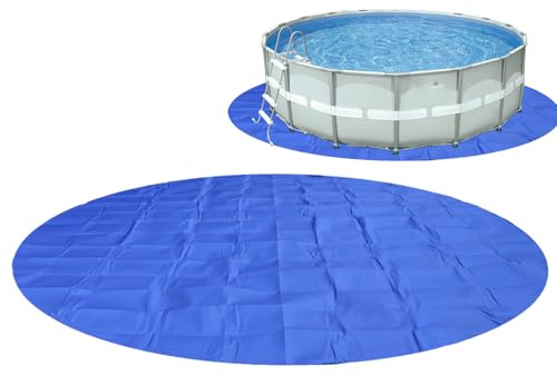 Pool Liner, Round Thick Pool Tarpaulin, Pool Floor Cloth, Heavy Duty Under Pool Liner for Above Ground Pools, Protective Pool Mat Prevents Rips and Punctures, Durable Underlay for Deck
