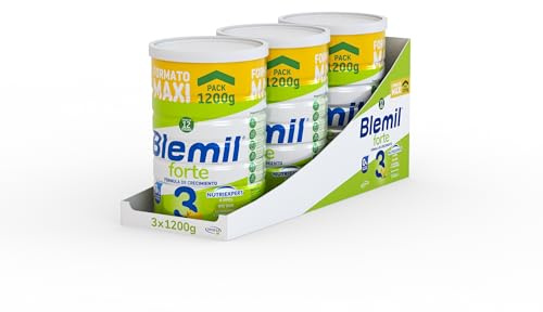 Blemil 3 Crecimiento 0% Azúcares Añadidos 3PACK | 3 botes de 1200g | Preparado Lácteo en polvo para Niños de 1 a 3 Años - Amazon Exclusive