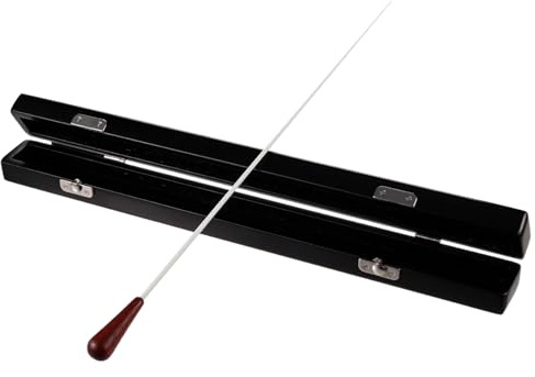 Bacchetta multiuso per direttori musicali, bacchetta di ricambio per direttore d'orchestra, con scatola portaoggetti, direttore d'orchestra con manico in legno