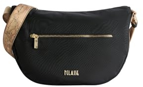 Alviero Martini 1A Classe Borsa a Tracolla Stormy, Nylon Nero, Mezzaluna Grande, 32x22x12 cm, Modello LLB849762