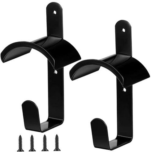 Zaumzeug für Pferde, 2 Stück Zaumzeughaken, Wandmontage, schwarzes Metall-Sattelgestell mit Haken und Schrauben, Halterung für Pferdestall, Sattelkammer, Stall, Aufbewahrungszubehör, Sattelgestell