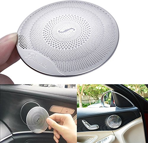 Lanyun Türlautsprecher-Audio-Player-Abdeckung, kompatibel mit Mercedes Benz für 2015–2019, W205, C-Klasse C250, C300, C350, C400, C63, X205, GLC-Klasse GLC250, GLC300, etc. (1 Set/4 Stück)