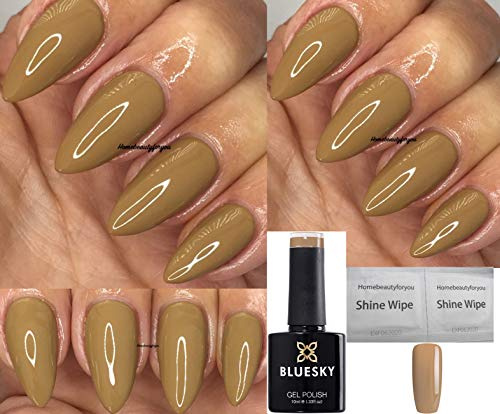 Bluesky Nail Gel Polish NUDE BROWN, RUM & RAISIN UV LED Soak Off FW08 10ml