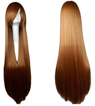 Perücke, 75 cm lang, glattes Haar, Anime-Perücke, für Cosplay