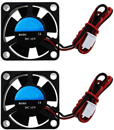 OTOTEC 3010 3D Printer DC 12V Brushless Cooling Fan 30x30x10mm 2 Pin Terminal Connector Hydraulic Bearing Heatsink Cooler Pack of 2