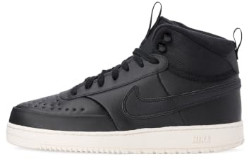Nike Men's Court Vision Mid Winterized Shoes, Black/Black-Phantom, 9