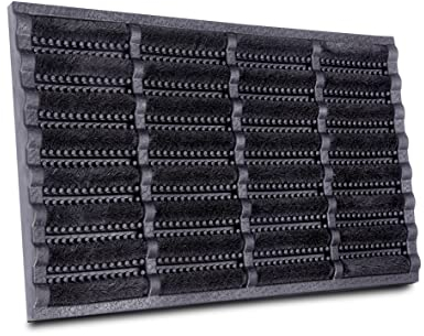 Hanse Home Brushes Fußmatte Kokos und Gummi 45x75cm – rutschfeste Schmutzfangmatte für Innen und Außen, Fußabtreter mit Kokosbürsten Türmatte Wetterfest Schmutzabtreter Outdoor – Schwarz