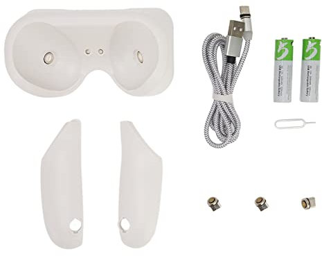 Vomeko Base De Carga para Oculus Quest 2, Base De Carga Magnética, Juego De Estación De Carga De Batería Recargable para Controladores VR, Cable Magnético 2 Baterías Recargables
