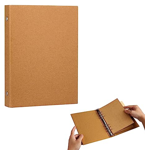 A5 Ringbuch, A5 Binder, Ringbuchordner, Ringbuch Abdeckung, Loseblatt Notizbuch, Budget Binder, 6-Loch, Kraftpapierfarbe (Packung Enthält Nur Das Gehäuse Ohne Innenkern)