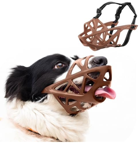 PETCUTE Muselière pour Chien,Réglable Museau de Chien avec Bande Réfléchissante,Mieux prévenir Les morsures, mâcher et aboyer Museau,Muselière pour Petits Chiens,pour Moyens Et Grands Chiens