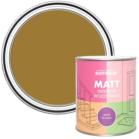 Rust-Oleum Yellow Interior Wood Paint in Matt Finish - Wet Harvest 750ml