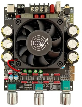 Módulo amplificador compatible con Bluetooth ZK-3002T, módulo amplificador de audio estéreo 300 W + 300 W 2.0 con tono alto y bajo para fondo de casa de fiesta de festival de música