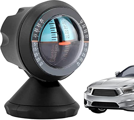 Misuratore di bussola per auto, misuratore di pendenza angolare per auto, inclinometro regolabile, sfera di guida per auto, auto, veicolo, barca, viaggio