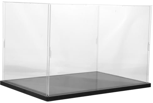 Happyyami Präsentationsbox mit Acrylglasdeckel Lagervitrine zusammenbauen Sammlervitrine Acrylic Display case durchsichtige Boxen Bausteine Modelle Figurenhalter Schaukästen beweglich Kasten
