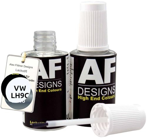 Alex Flittner Designs Lackstift für VW Weiss LH9C 2x20 ml | Lackstift Set geeignet für Farbcode: LH9C und Farbname: Weiss