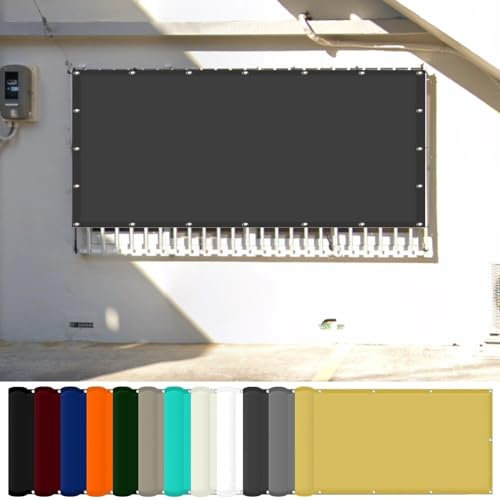 Telo di ricambio per ombrellone 3 x 4 m Impermeabile Tessuto Ombreggiante con Occhielli Protezione Raggi UV HDPE Tenda Parasole per Piscina Domestico, Grigio Scuro
