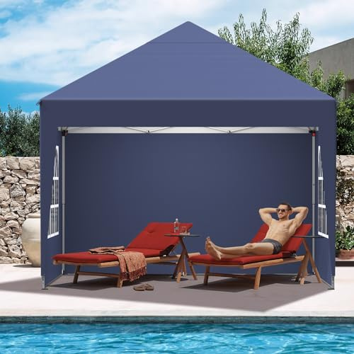 Gazebo Pieghevole 3x3m, Pop Up Gazebo con Pareti da Giardino Altezza Regolabile, Tenda da Giardino per Birra-Matrimoni-Campeggio-Picnic UV50+, Tendone Impermeabile, Padiglione Con Custodia, Antracite