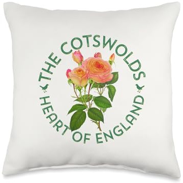 The Cotswolds England UK Roses Women Gardener's Souvenir Throw Pillow