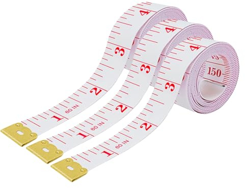 Metre Ruban, Mètres à Ruban pour Couturier 150CM/60IN Mètre Ruban Couture pour Mesurer le Corps, Rose 3 Pièces