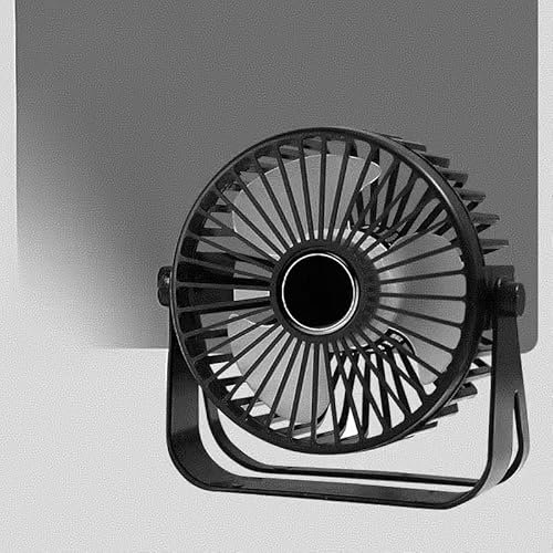 Ventilatore da scrivania USB, 3 velocità, forte flusso d'aria, regolabile a 360°, portatile, per tavolo, casa, camera da letto, ufficio, interni ed esterni