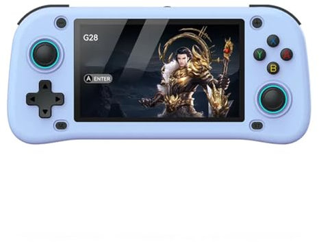 Meiurlex Console da gioco portatile G28 da 128 GB con 30.000 giochi, schermo HD da 4,3 pollici Cortex-A7 Linux System, console portatile retrò