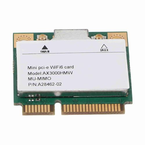 Tarjeta de Red Mini PCIe Wifi6 3000Mbps Tarjeta WiFi Inalámbrica de Alta Velocidad 802.11ax/AC 2.4g Adaptador de Tarjeta de Red de 5 GHz para Uso en el Hogar y la Oficina