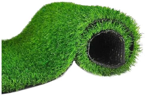 JQGADL Gazon Synthétique Exterieur, Tapis Type Gazon Artificiel,Faux Gazon Exterieur, Tapis Herbe Artificielle, 20mm, Faux Gazon pour Balcon, Terasse Et Jardin(Size:50 x 1200 cm,Color:Vert)