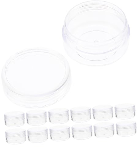 COLLBATH 12pcs Seasoning Box round Salt Spice Container Small Jars Reusable for Barbecue Picnic