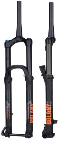 QHYRZE 27,5 29 Mountainbike Federgabel Federweg 160mm XC/AM MTB Luftgabel Zugstufeneinstellung 1-1/2 Konische Gabel Steckachse 15 * 110mm Boost，mit Schloss(Black,27.5inch)