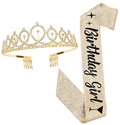 TOPPERFUN 1 set Coroncina Decorativa e Tracolla per Feste Accessori per Celebrazioni