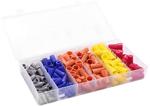 Harewtwy 158 Stücke 5 Farben Elektrischen Draht Verbinder Twist-On Schraubklemme Eingesetzte Muttern Kappen Sortiment Set
